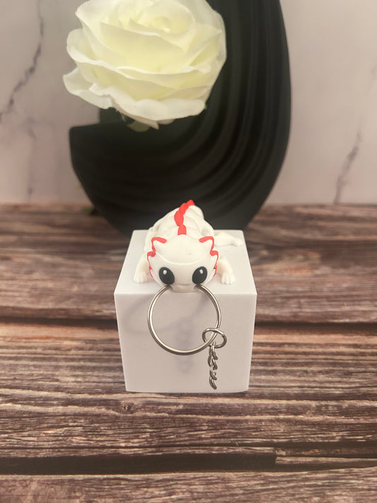 Axolotl 3D Printed Key Ring
