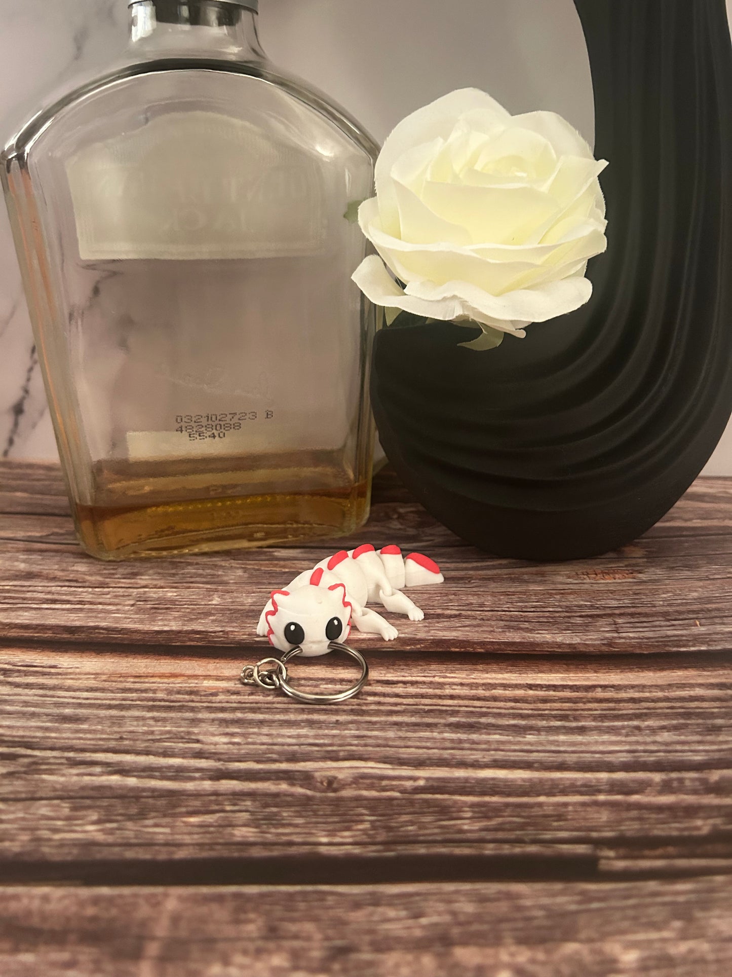 Axolotl 3D Printed Key Ring