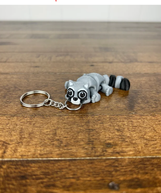 Racoon Keyring 3D Printed