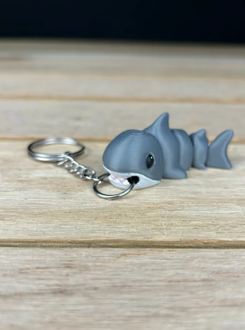 Shark Keyring 3D Printed